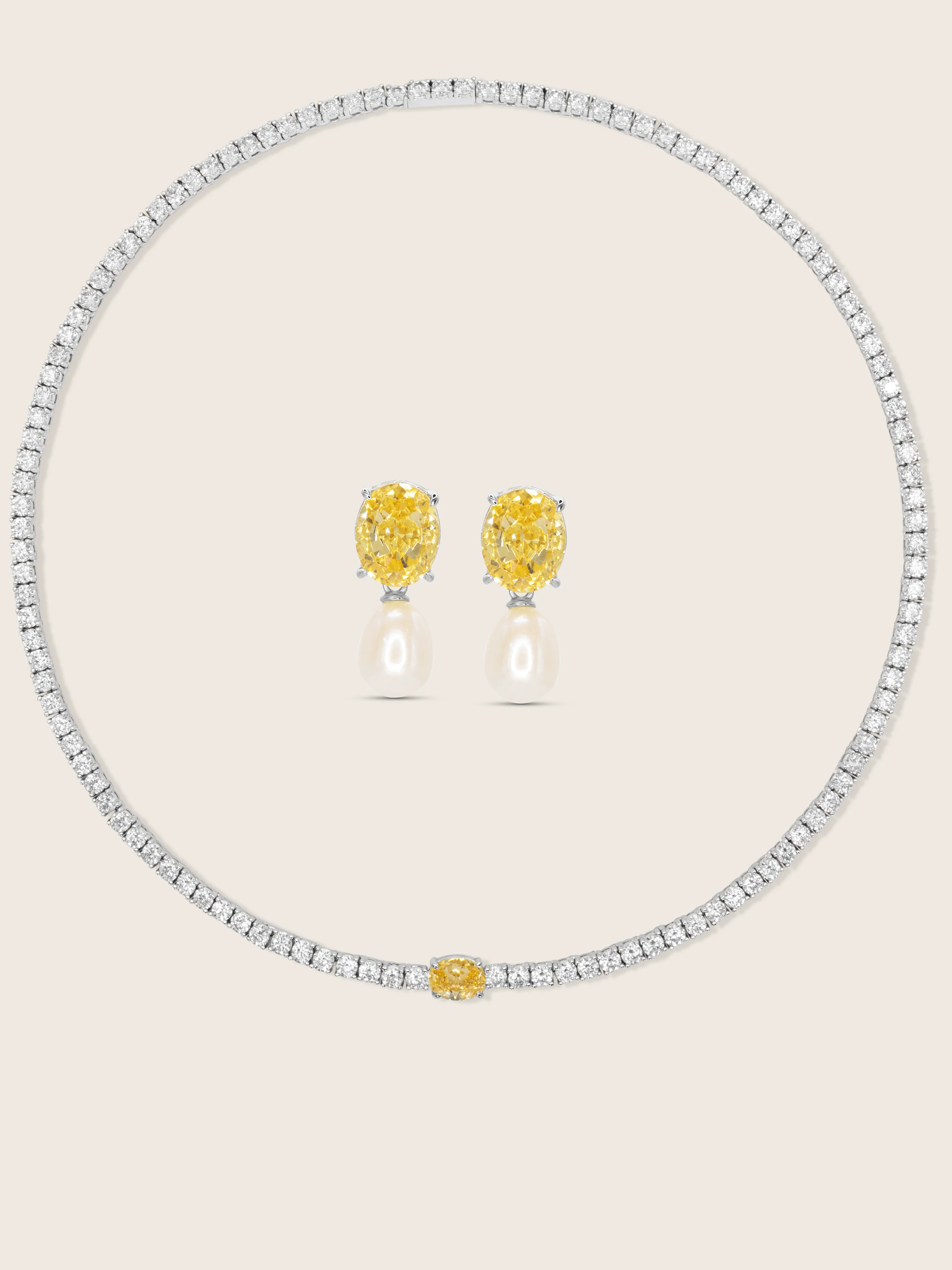Aurelia Set - Lemondrop - Necklace & Earrings