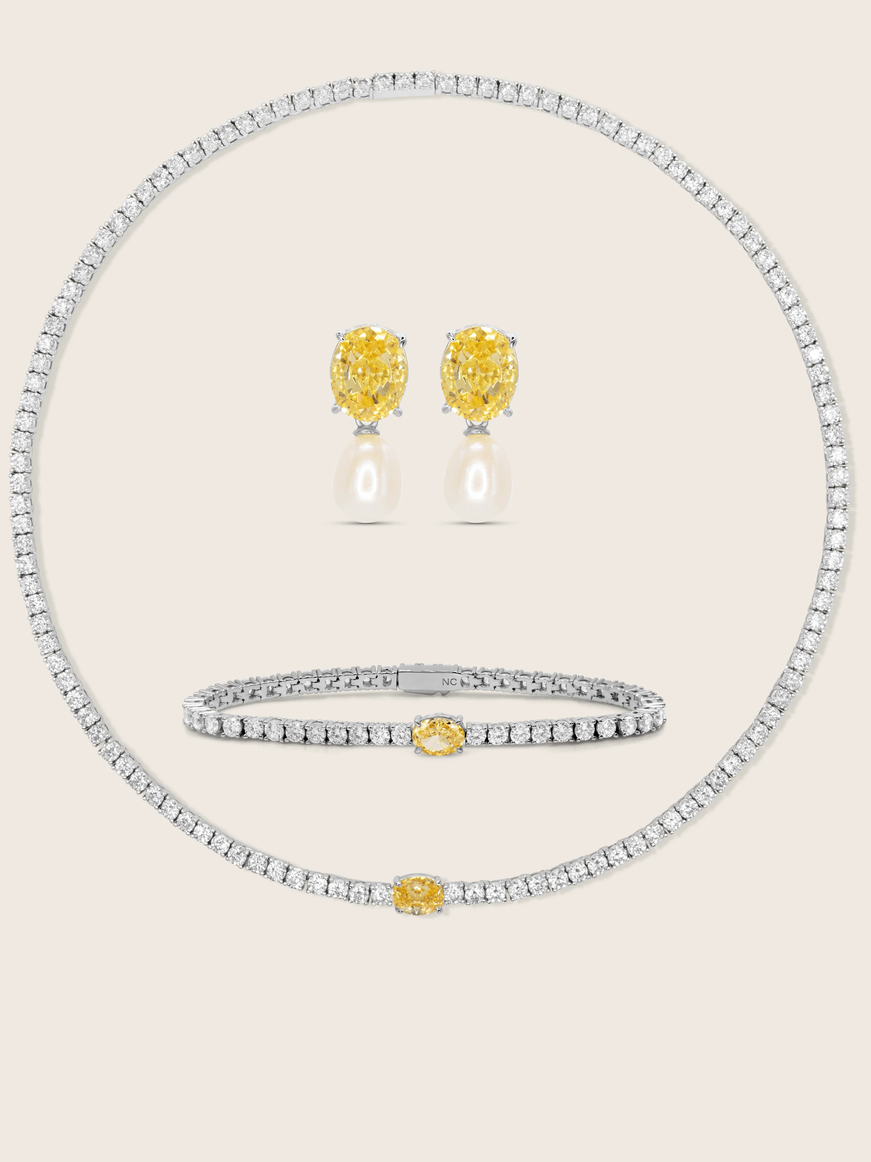 Aurelia Set - Lemondrop - Necklace, Earrings & Bracelet