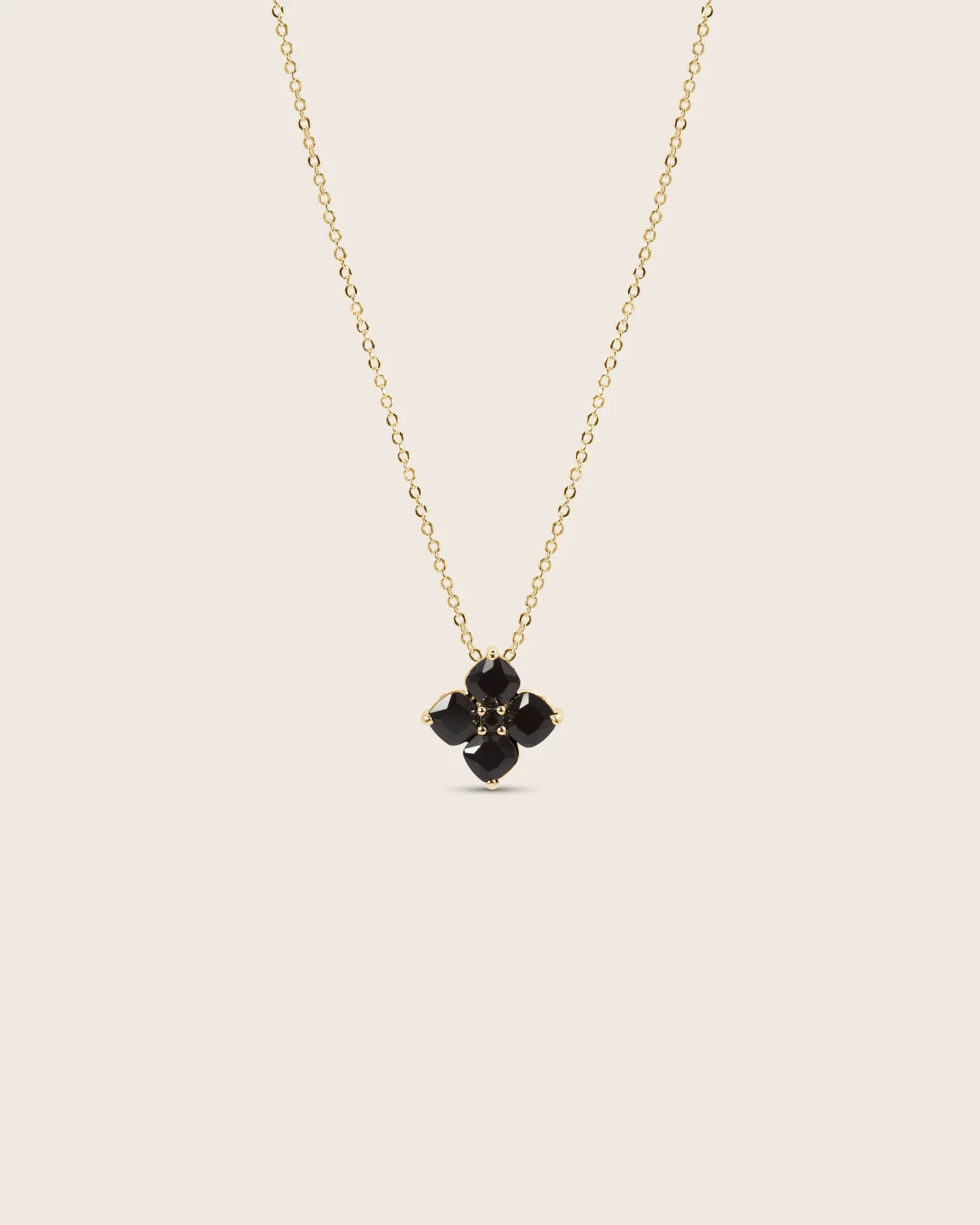 Crystal Hydrangea Necklace - Espresso - Image 2