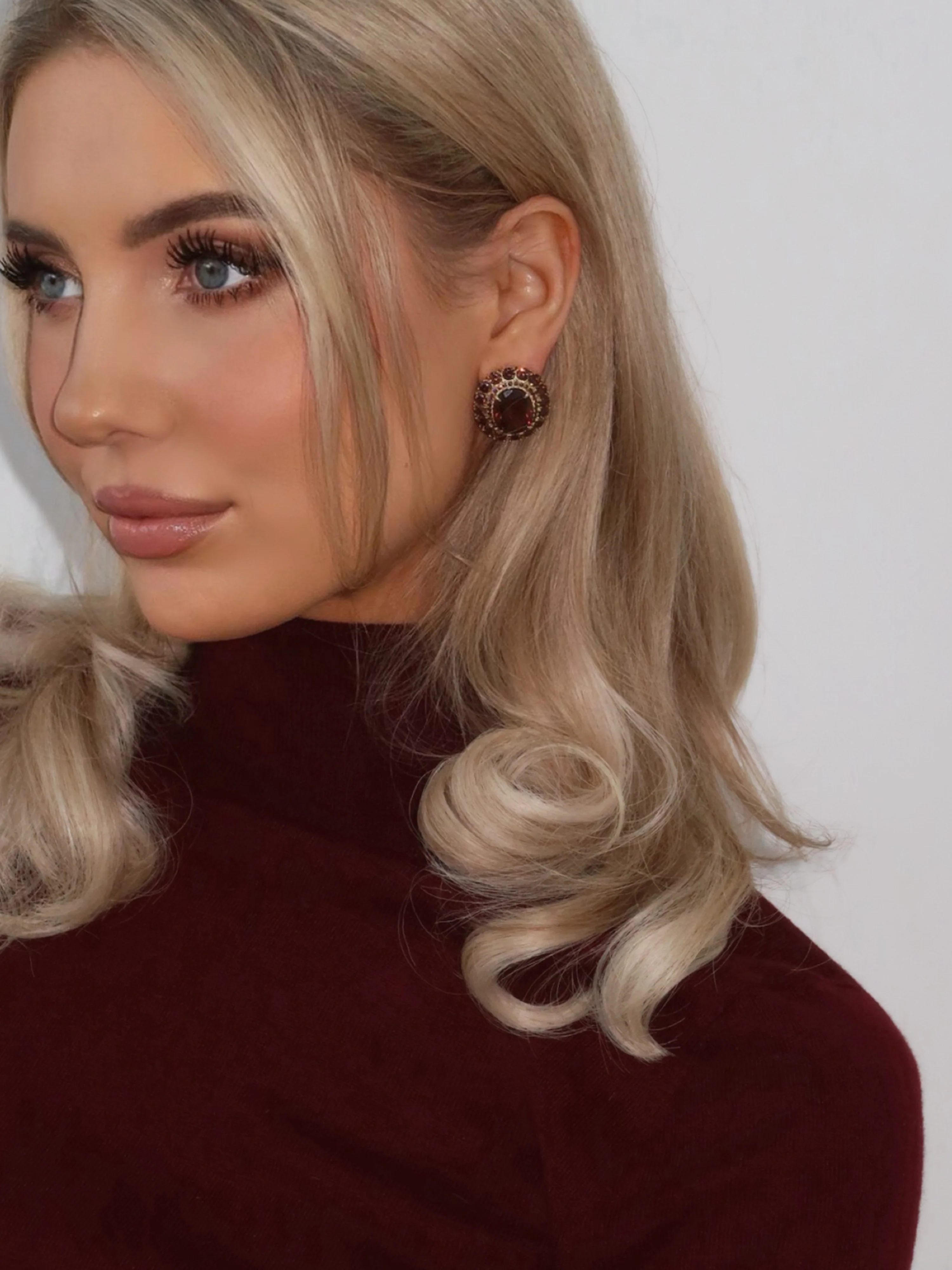 Diana Earrings - Wine - Image 3