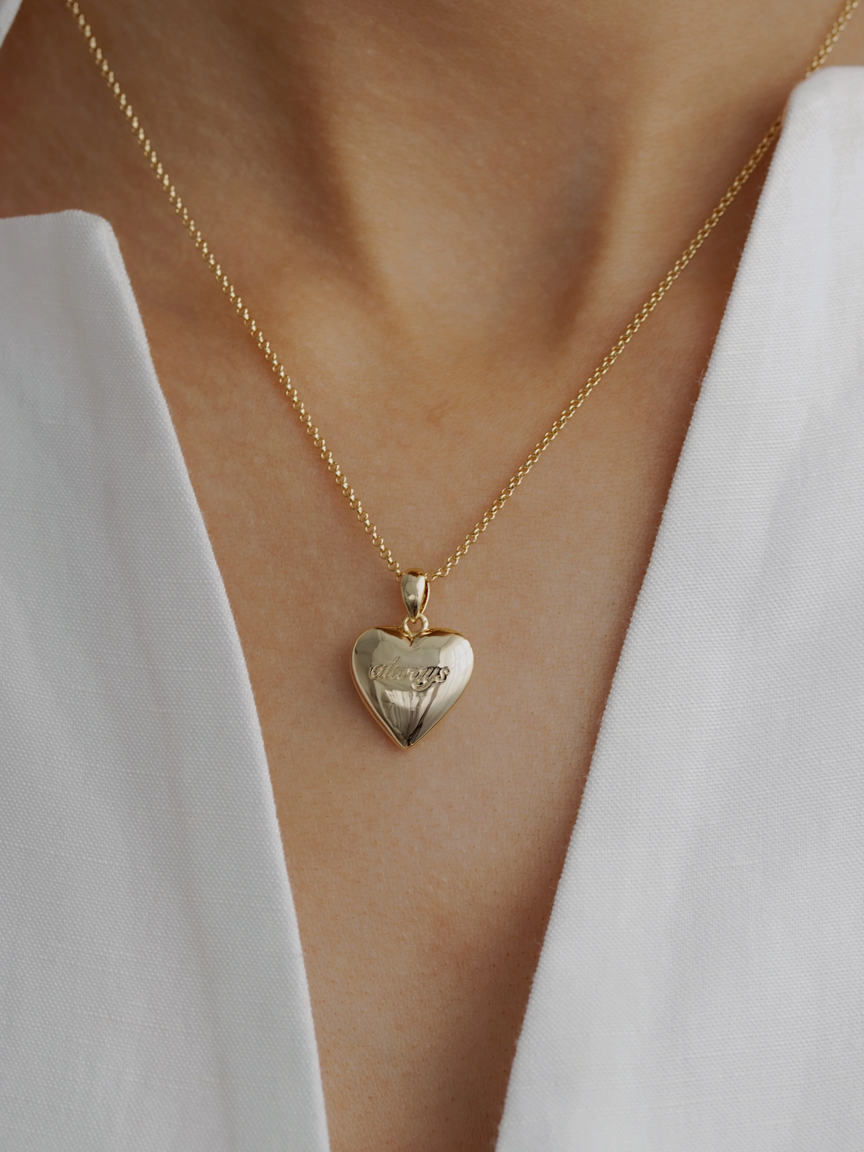 "Forever & Always" Reversible Heart Necklace - Image 3