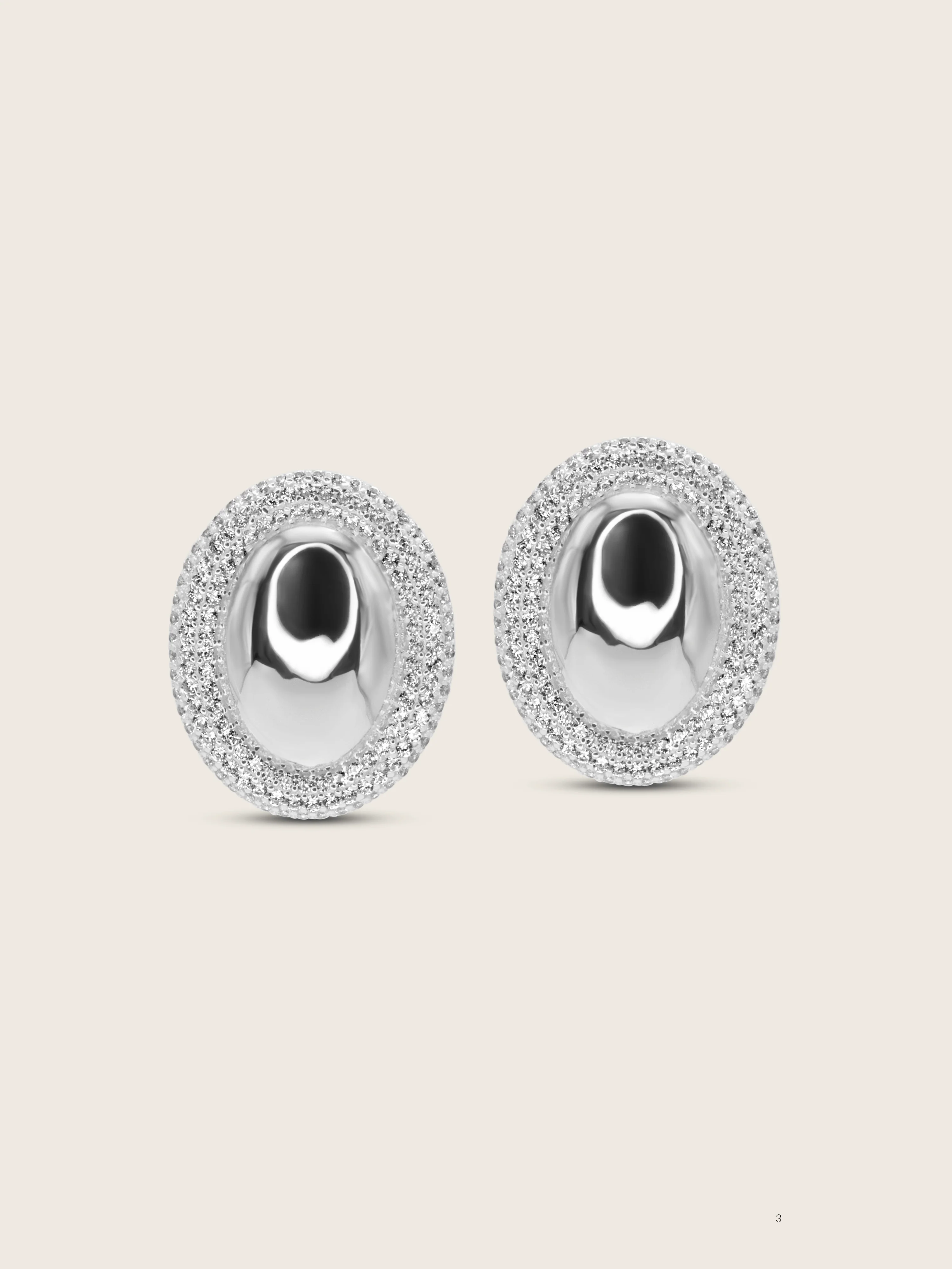 Gigi Earrings Semi-Pavé