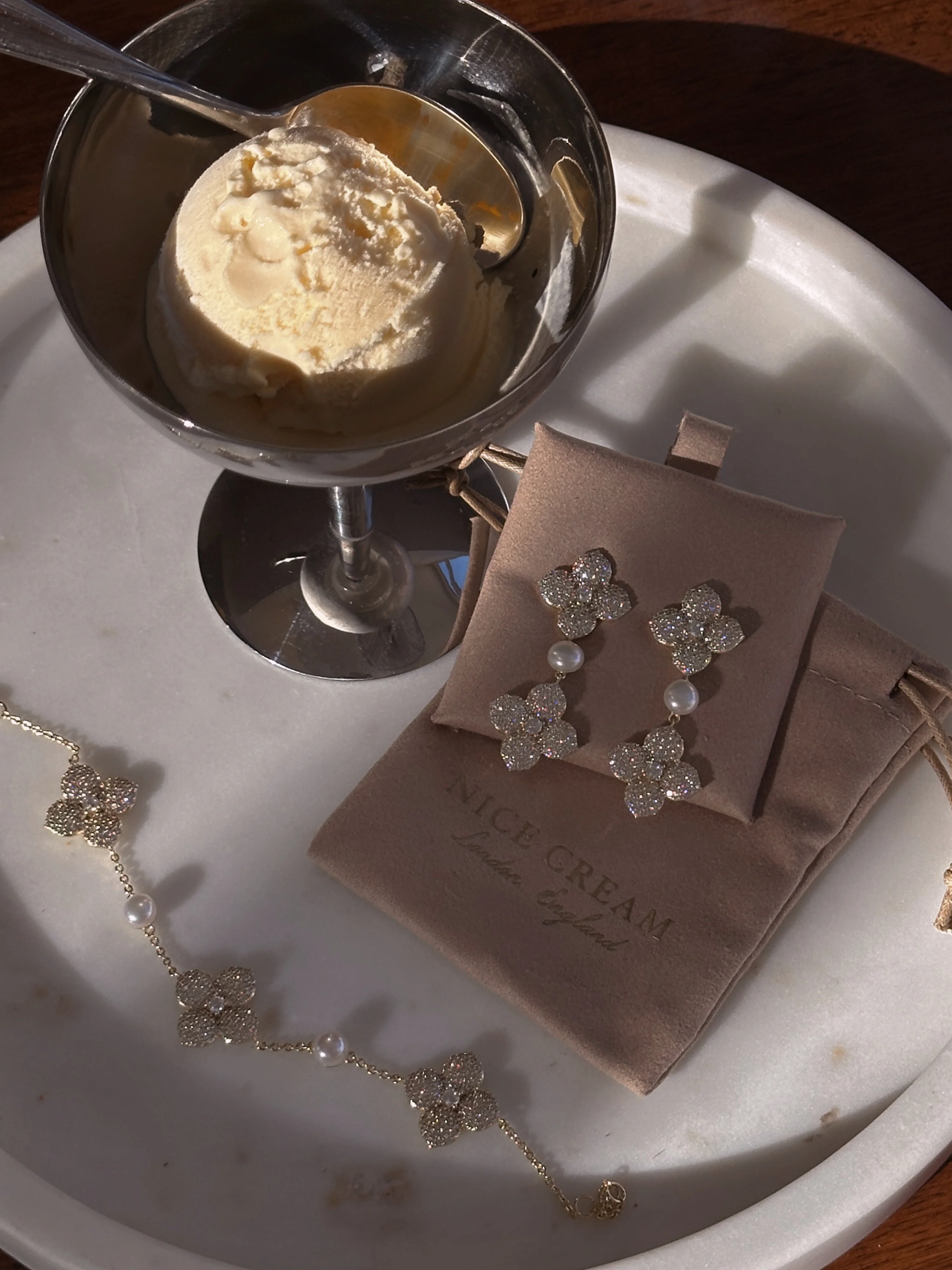 Hydrangea Pearl Drop Earring - Image 4