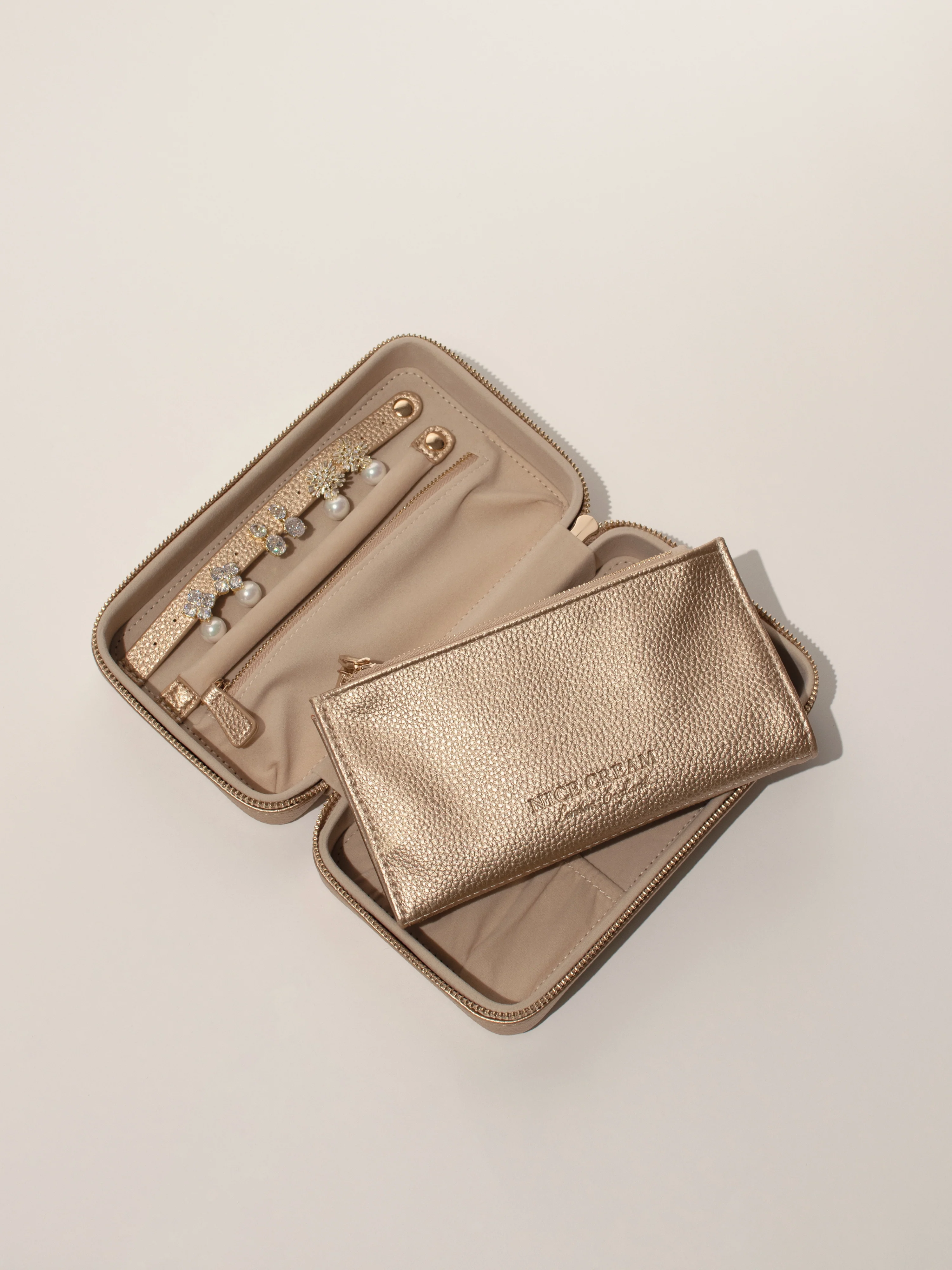 Large Jewellery Case - Champagne - Image 2