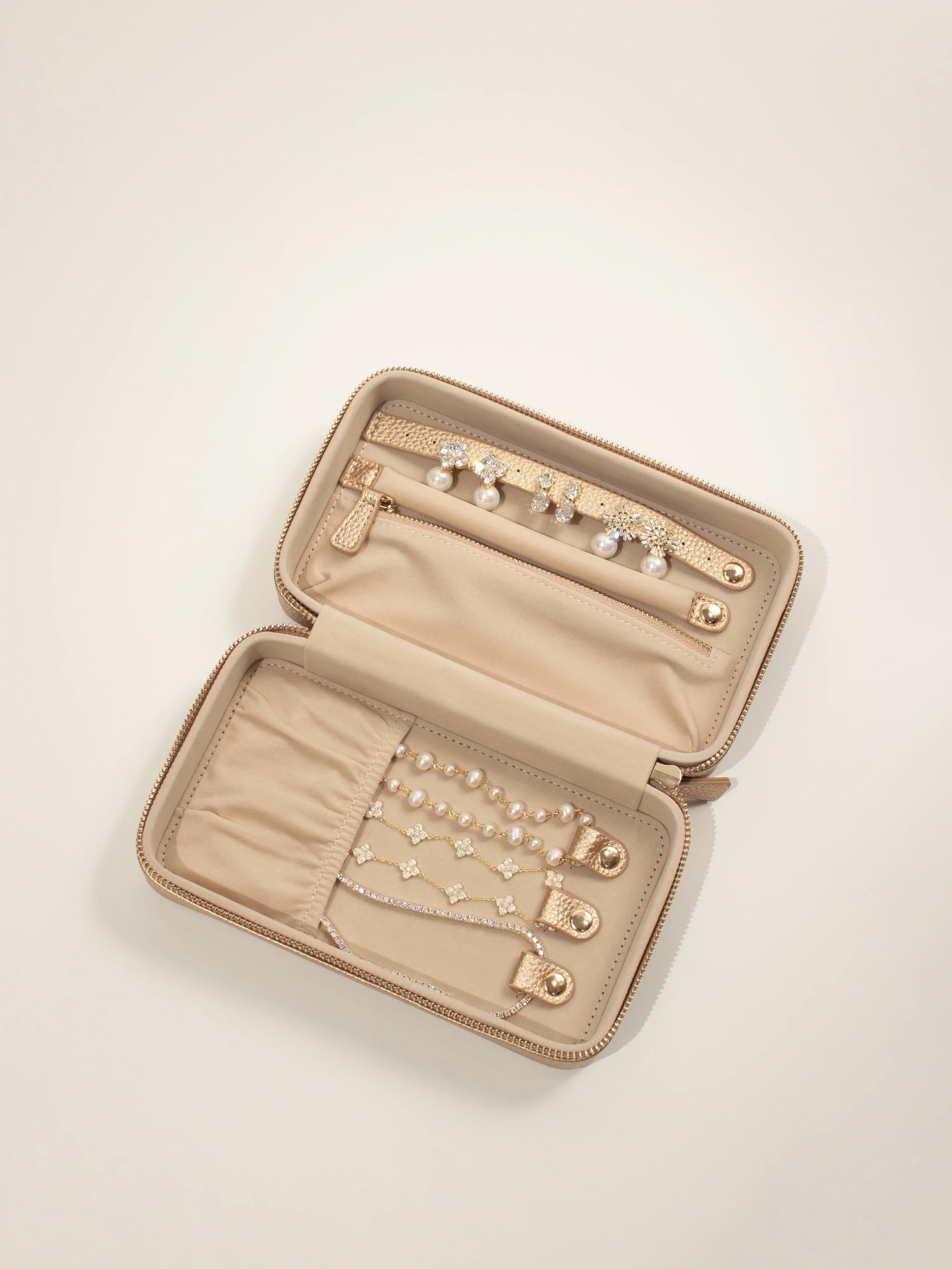 Large Jewellery Case - Champagne - Image 4