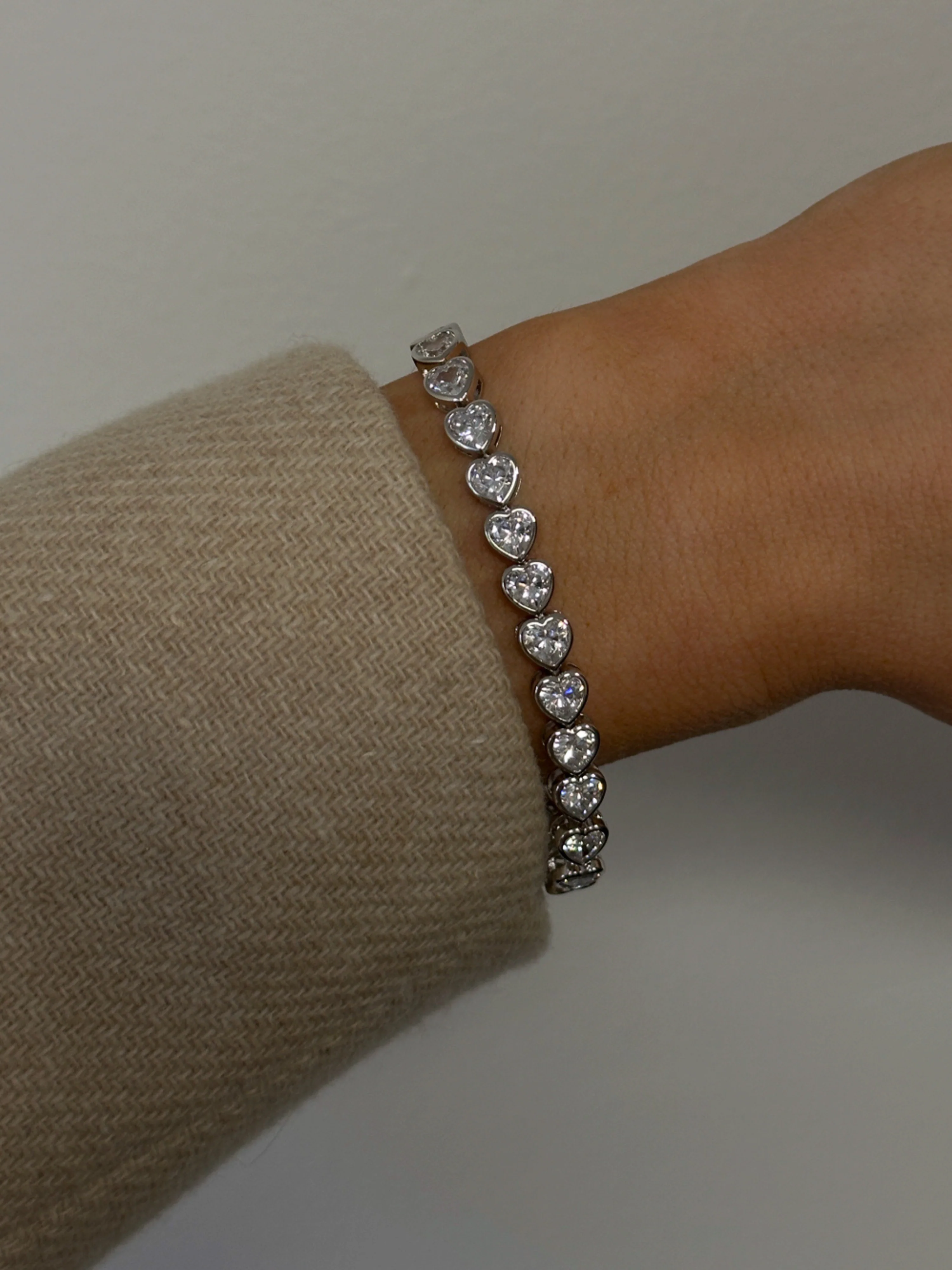 Juliette Heart Tennis Bracelet - Image 3