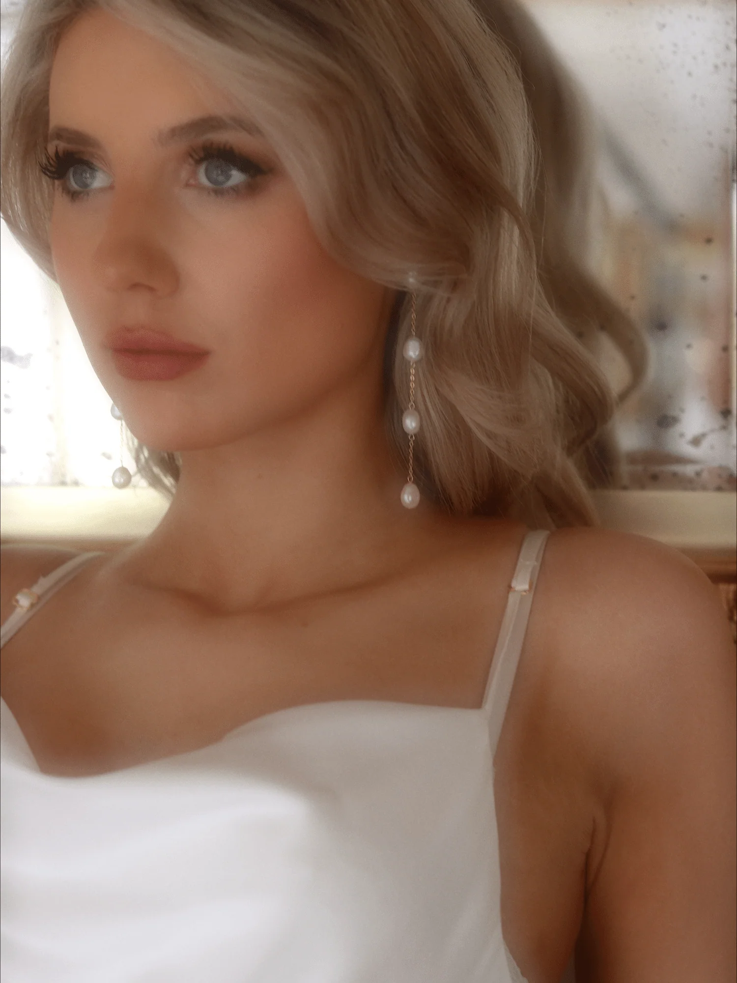 Leah Freshwater Pearl Drop Earrings - Image 3