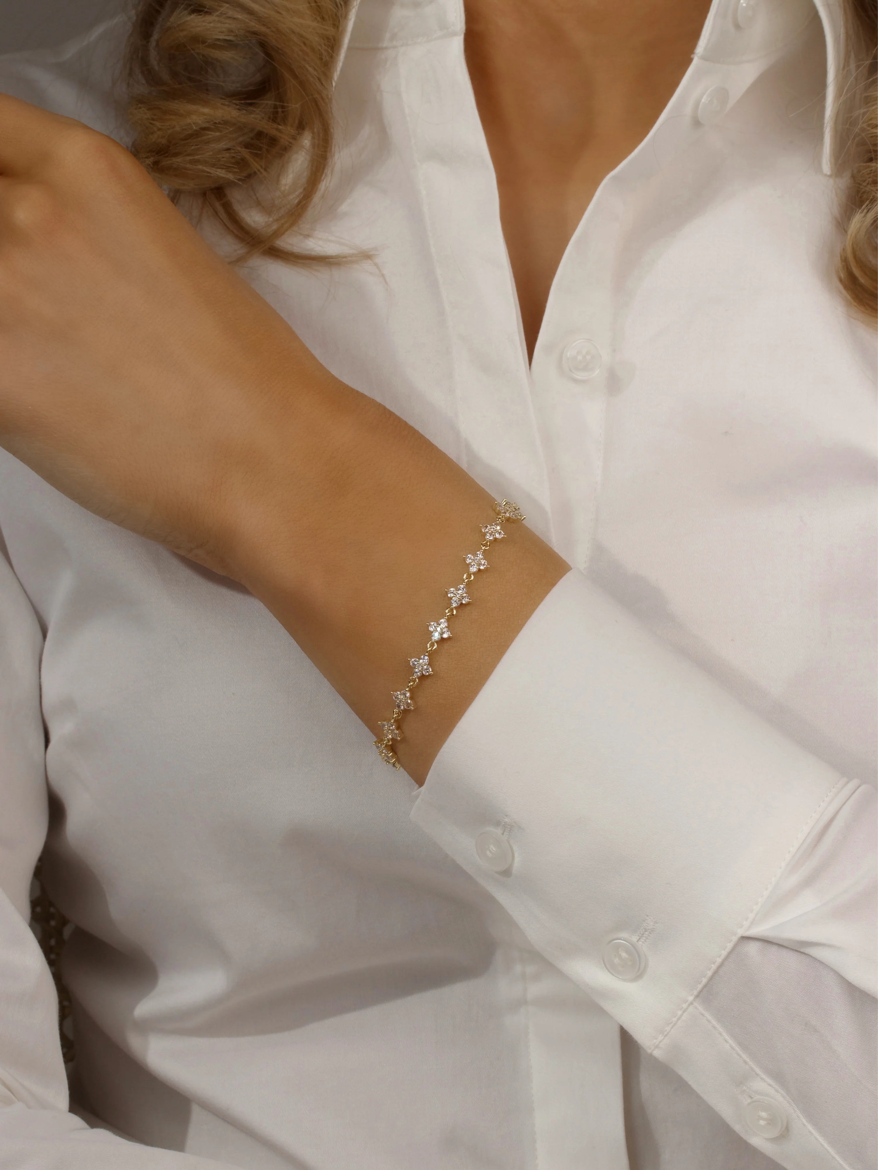 Micro Crystal Hydrangea Bracelet - Image 3