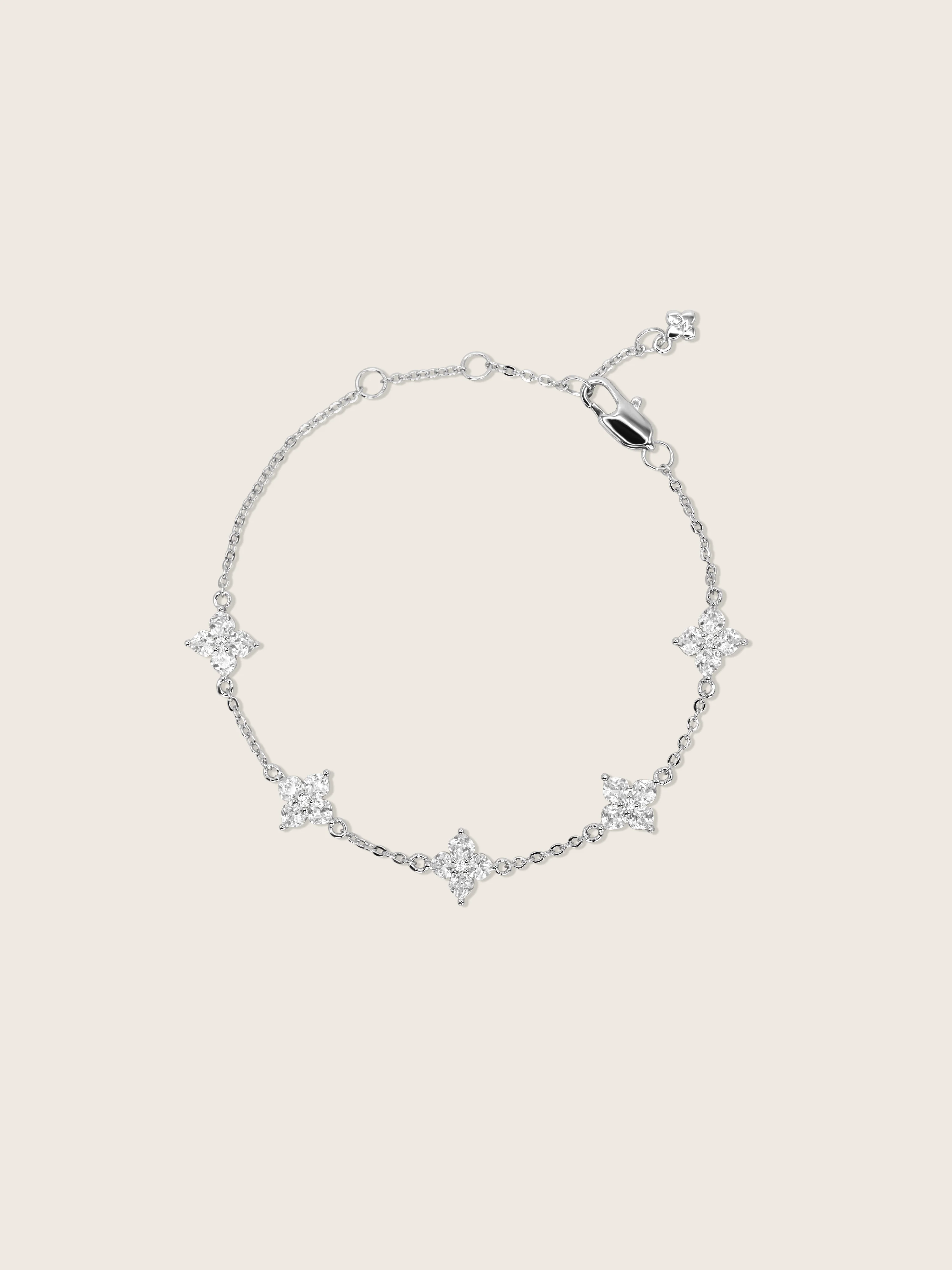 Multi-Petite Crystal Hydrangea Bracelet - Image 2