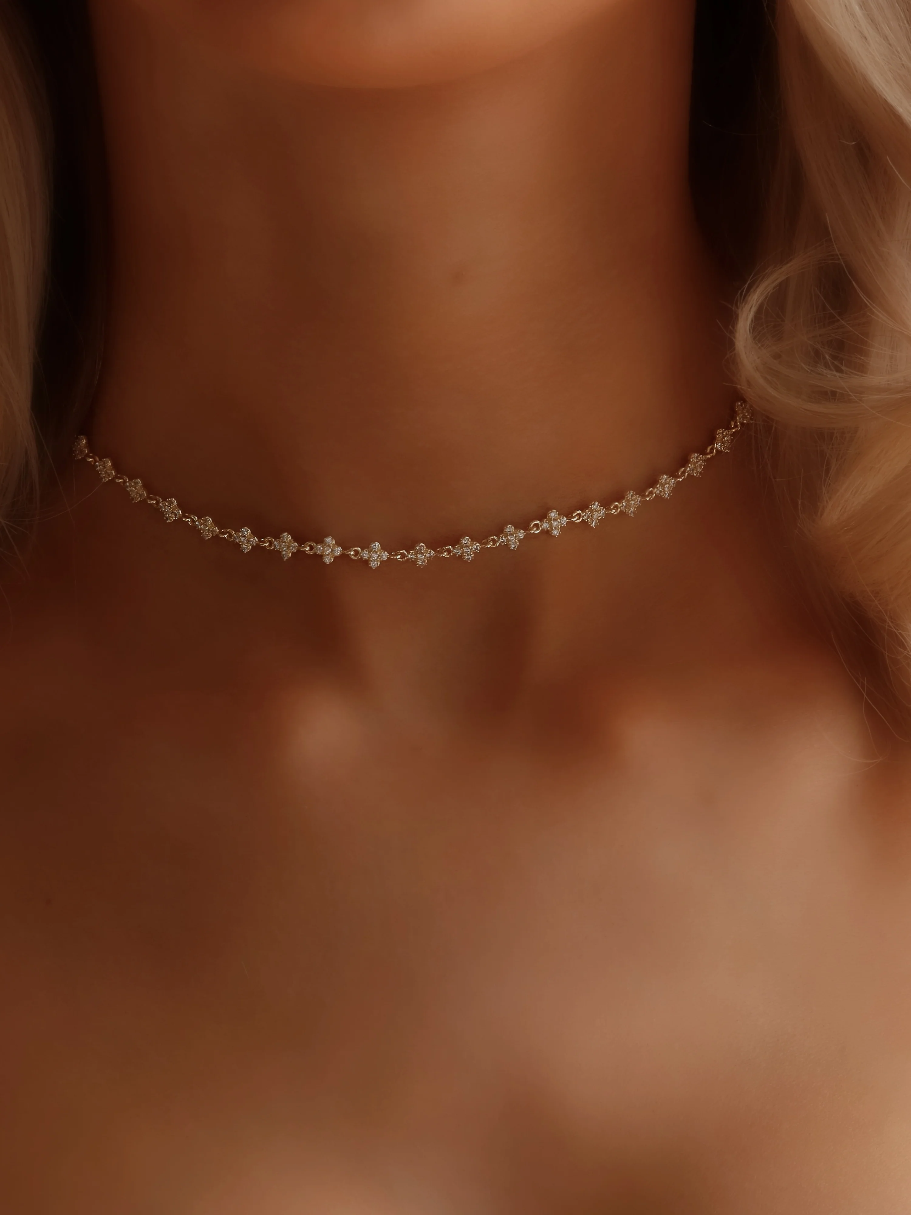 Micro Hydrangea Necklace - Pavé