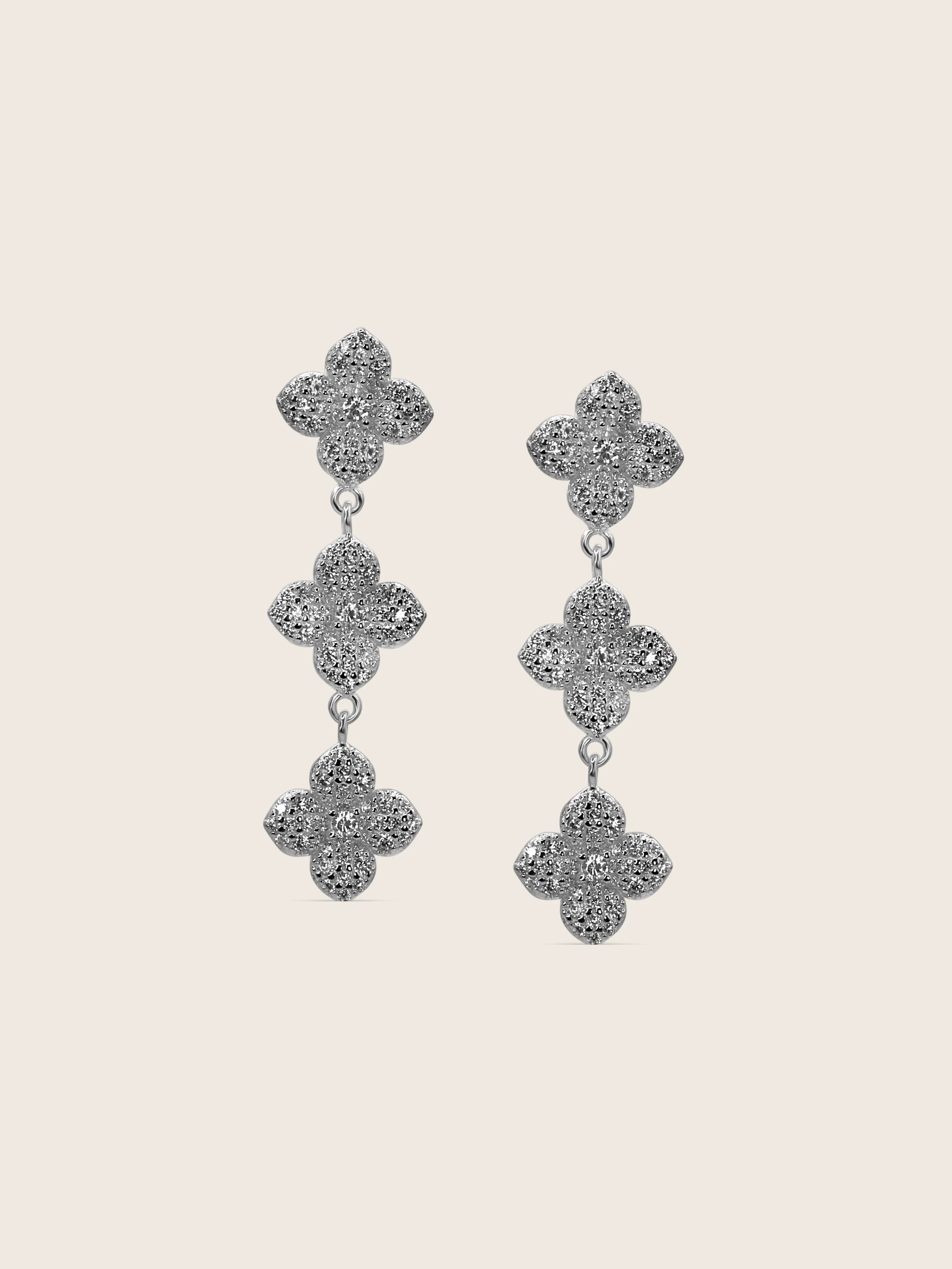 Mini-Triple Hydrangea Earrings - Image 2