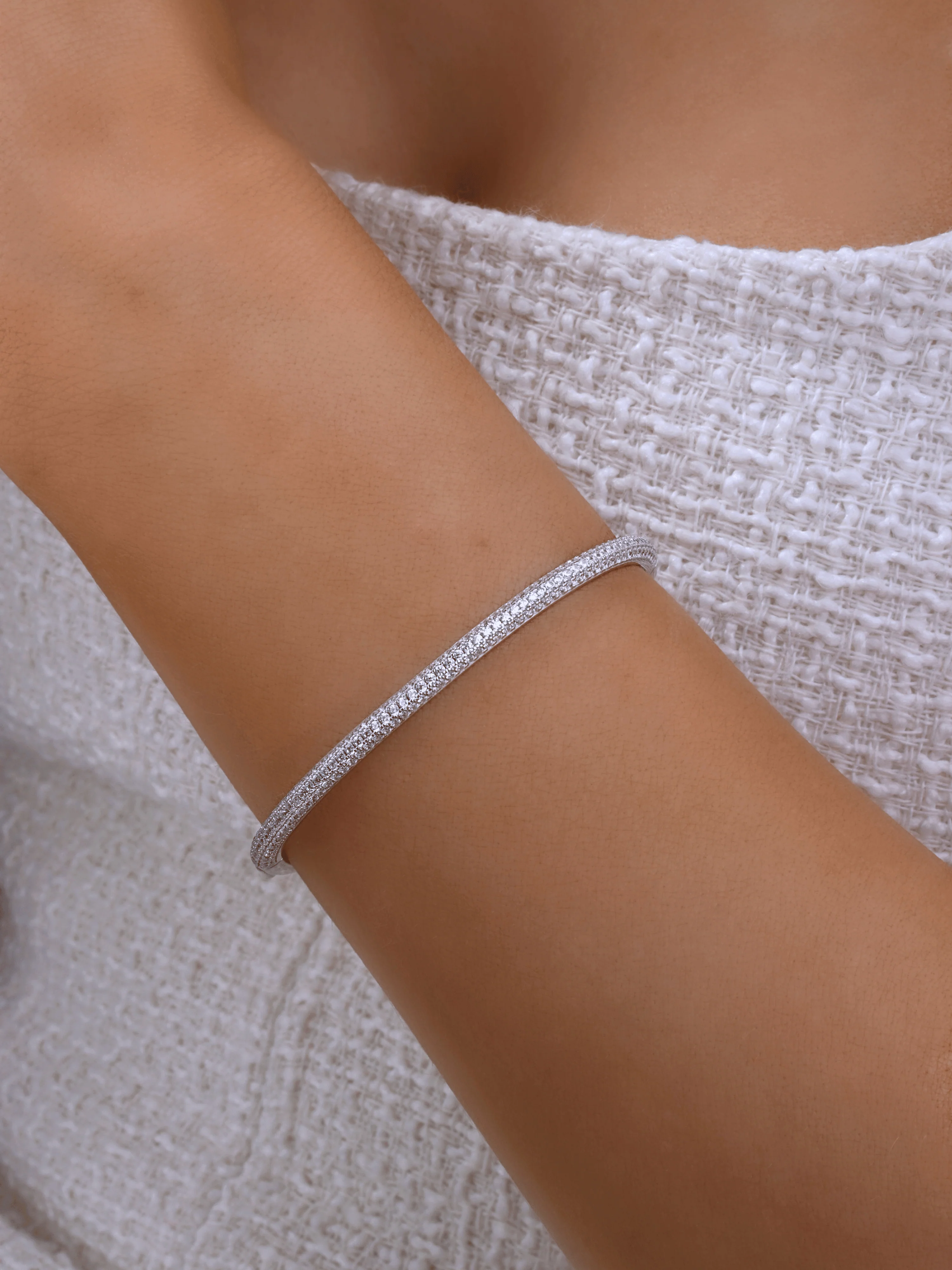Slim Christy Bangle - Pavé - Image 2