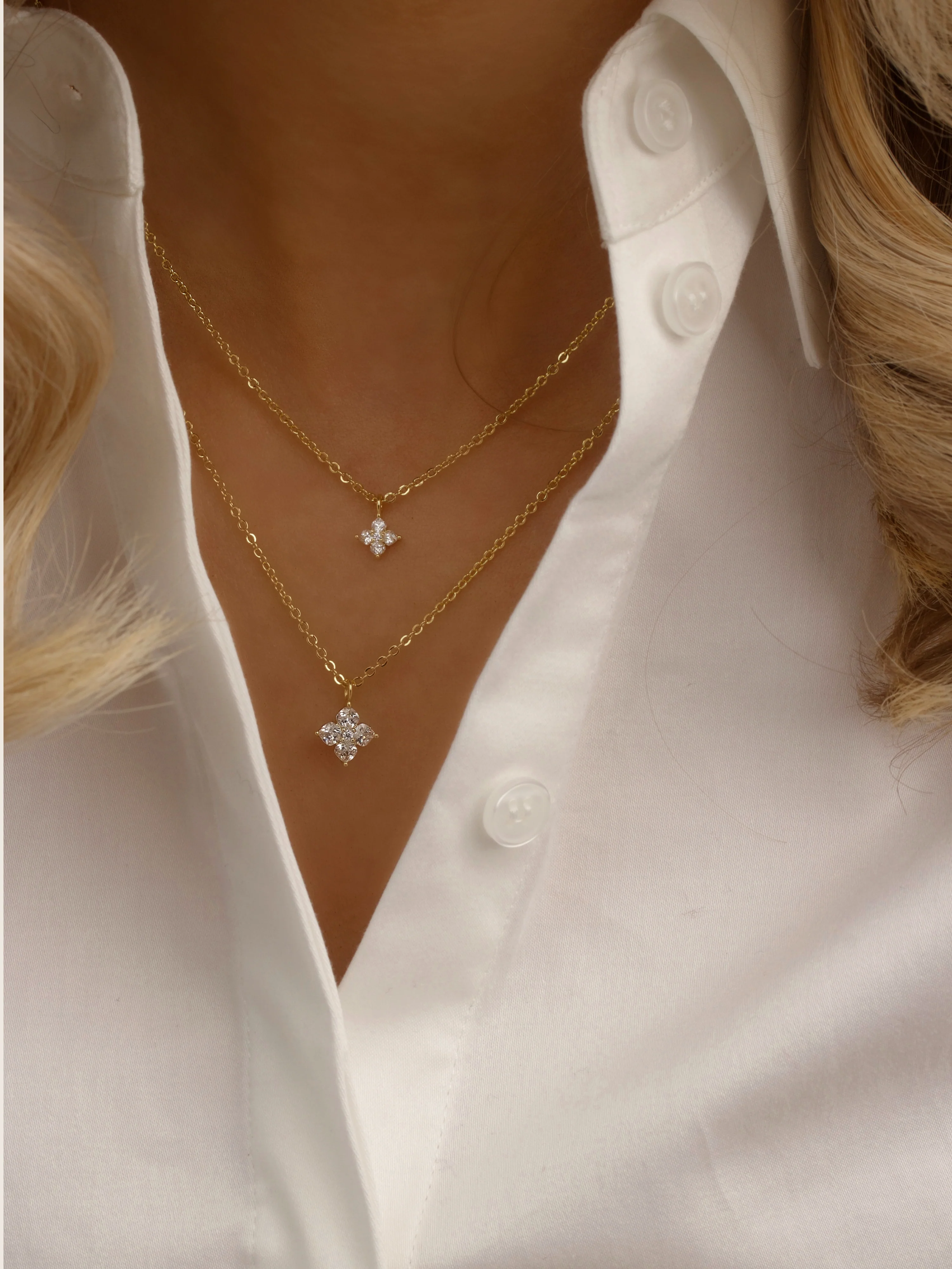 Micro Crystal Hydrangea Necklace - Image 5