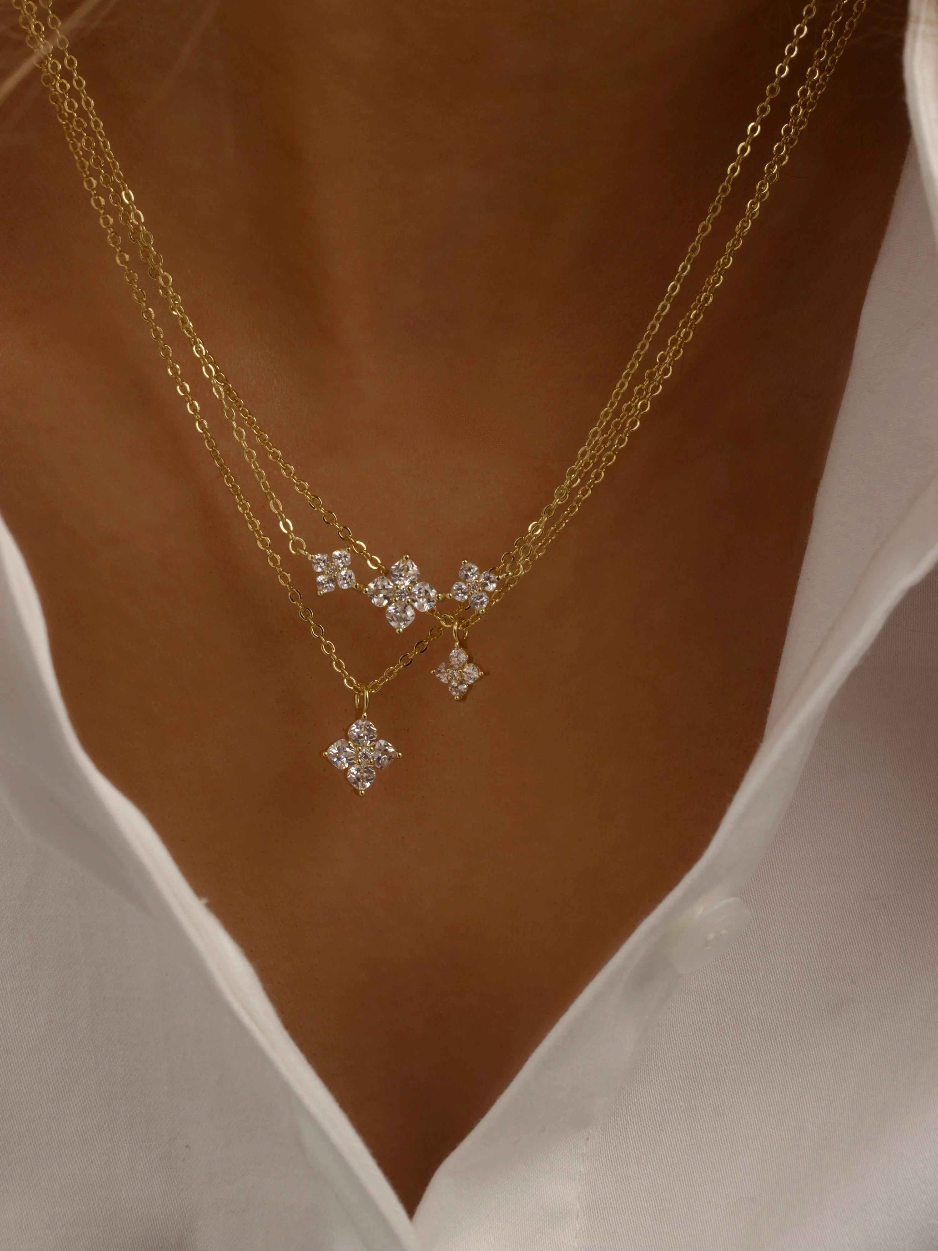Micro Crystal Hydrangea Necklace - Image 6